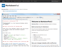 Tablet Screenshot of markdownpad.com